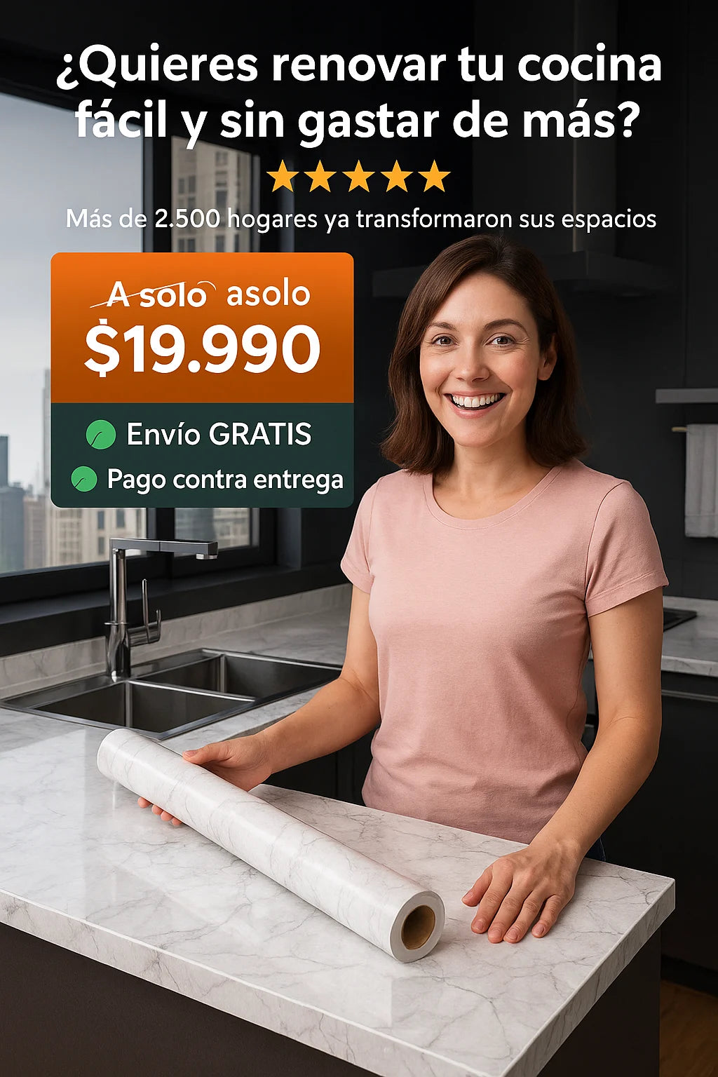 Vinilo Autoadhesivo Mármol Decorativo – Lujo accesible para tus espacios